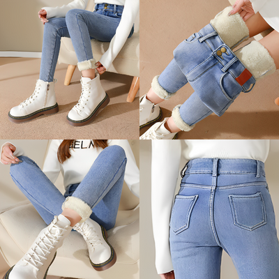 Niki™ - Jeans med Fleeceforing