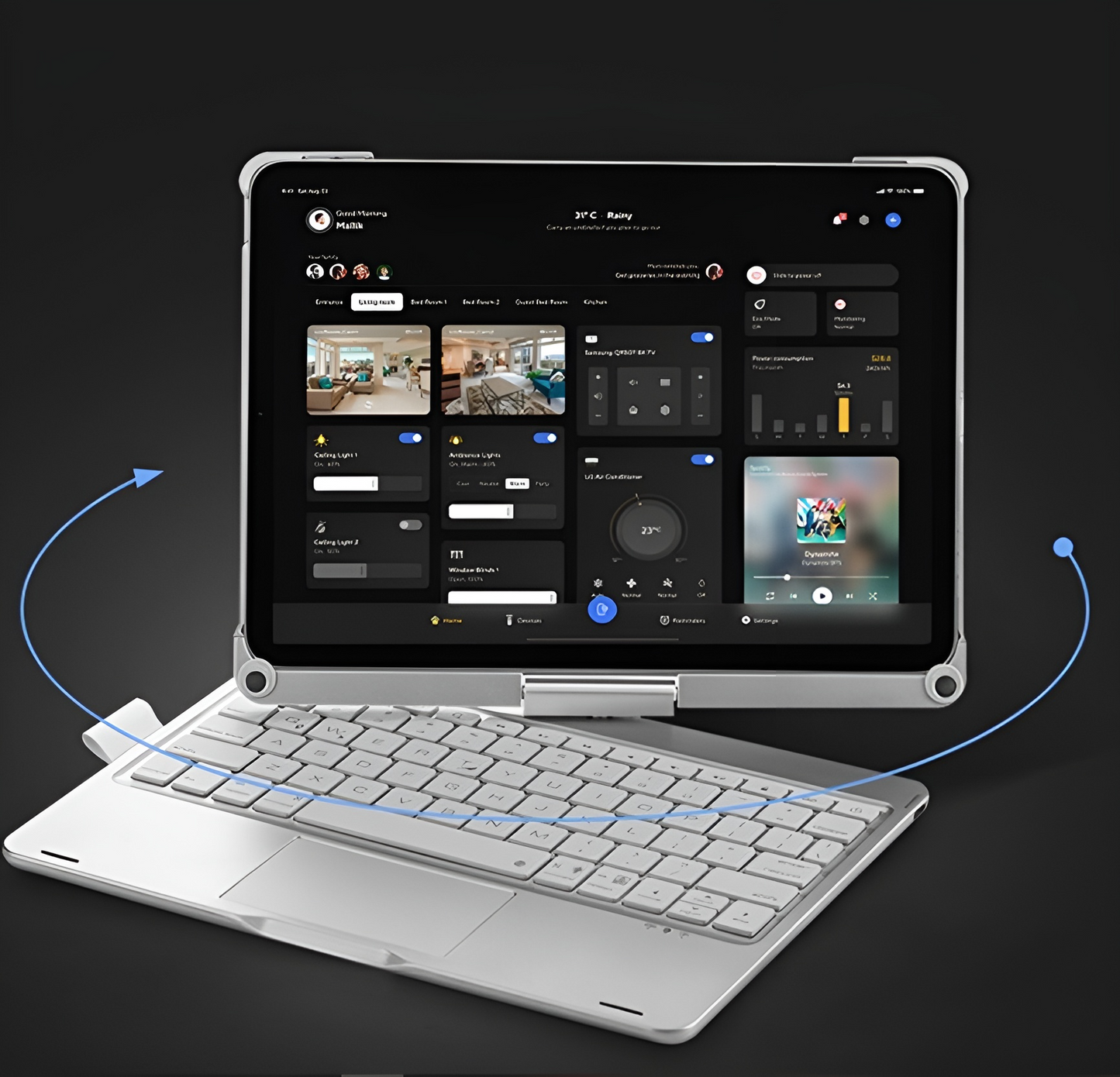 PadKeyPro™ | 2-i-1 iPad-etui med tastatur