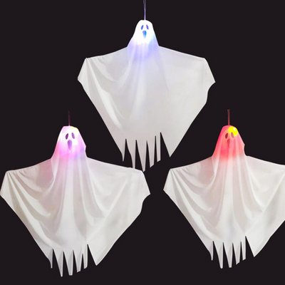 Halloween dekorasjon LED-lys hengende spøkelser