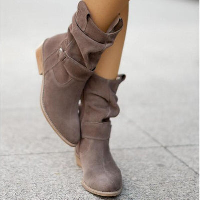 Corina™ - Ankelstøvler med glidelås og lav hæl